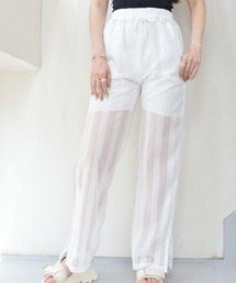 histoire（イストワール）の「シアーストライプワイドパンツ（スラックス）」