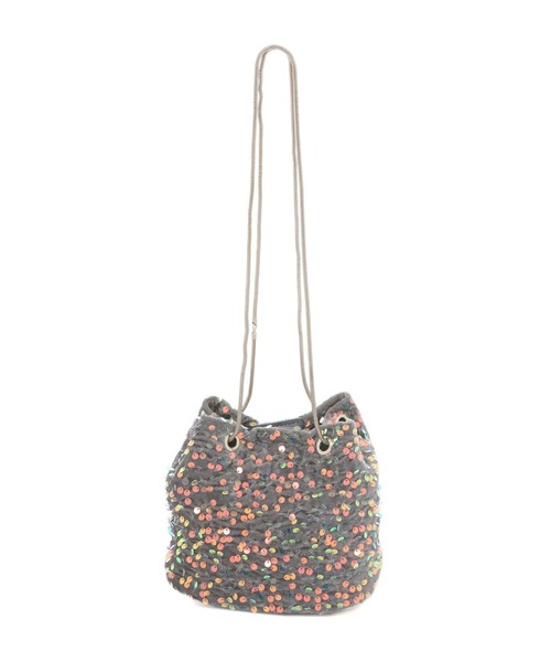 LAKOLE（ラコレ）の「スパンコール巾着ショルダーバッグ / 129909（ショルダーバッグ・レディース・グレー/ホワイト/ベージュ・FREE）」の18枚目の写真