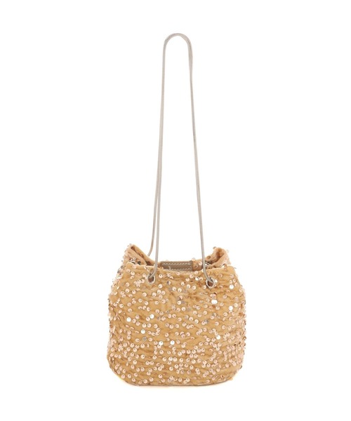 LAKOLE（ラコレ）の「スパンコール巾着ショルダーバッグ / 129909（ショルダーバッグ・レディース・グレー/ホワイト/ベージュ・FREE）」の17枚目の写真