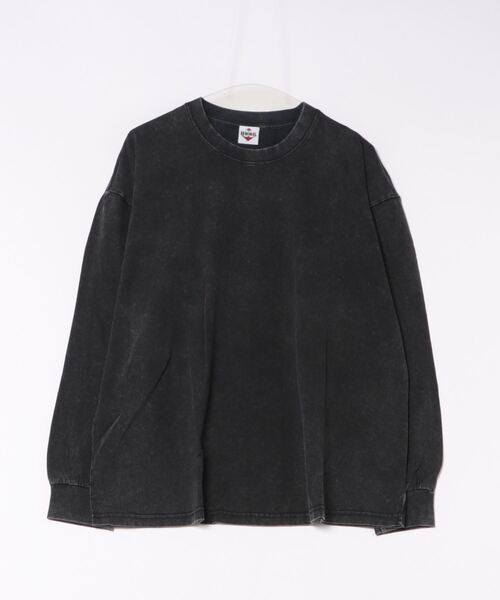 HOOK(フック)の「HOOK -select- ベーシックウォッシュロンTEE(Tシャツ/カットソー・メンズ・オリーブ/ブラウン/グレー/ブラック・XL/L/M)」の9枚目の写真
