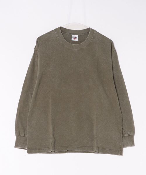 HOOK(フック)の「HOOK -select- ベーシックウォッシュロンTEE(Tシャツ/カットソー・メンズ・オリーブ/ブラウン/グレー/ブラック・XL/L/M)」の11枚目の写真