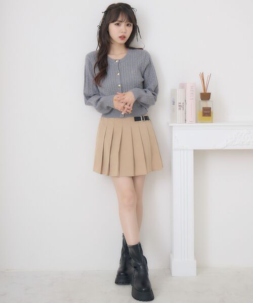 ems excite(エムズエキサイト)の「ケーブルNTカーデ(カーディガン/ボレロ・レディース・ダークブルー/ナチュラル/ダークグレー/レッド・FREE)」の15枚目の写真