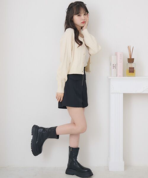 ems excite(エムズエキサイト)の「ケーブルNTカーデ(カーディガン/ボレロ・レディース・ダークブルー/ナチュラル/ダークグレー/レッド・FREE)」の17枚目の写真