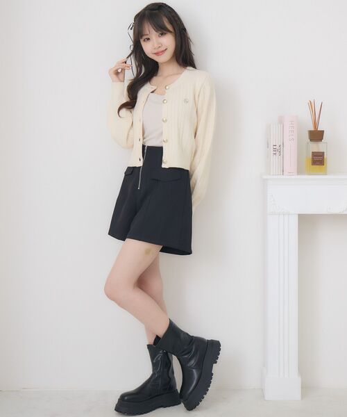 ems excite(エムズエキサイト)の「ケーブルNTカーデ(カーディガン/ボレロ・レディース・ダークブルー/ナチュラル/ダークグレー/レッド・FREE)」の18枚目の写真