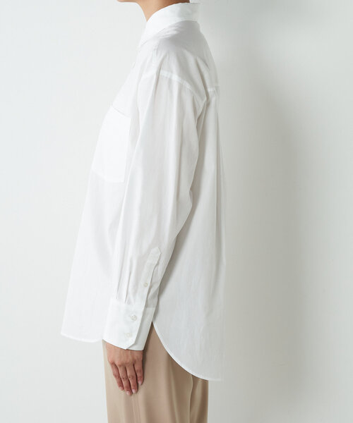 美品　GALLARDAGALANTE ベーシックオーバーシャツ ホワイト　F セール】ベーシックオーバーシャツ（シャツ/ブラウス