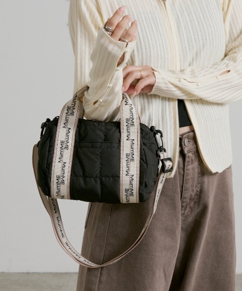 CIAOPANIC TYPY（チャオパニックティピー）の「新色登場！！【MumME】ジャガードテープキルティングミニボストンショルダー（ショルダーバッグ・レディース・ブラック/グレー/オフホワイト/シルバー/ホワイト・ONE SIZE）」の7枚目の写真