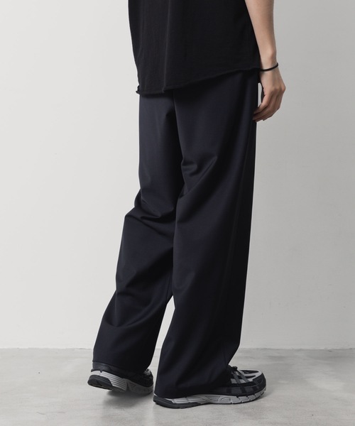 未使用 パオローニ ツープリーツ ストレッチトラウザーズ サイド