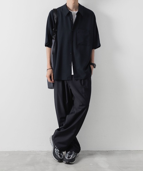 2/80 PE/WO ストレッチトロ 1タックトラウザーズ / 2/80 PE/WO STRETCH