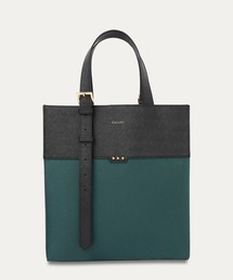 CULLNI（クルニ）の「Leather Belt Handle ＆ Canvas Combination Mini Tote Bag（トートバッグ）」