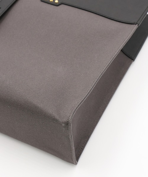 Leather Belt Handle ＆ Canvas Combination Mini Tote Bag（トート