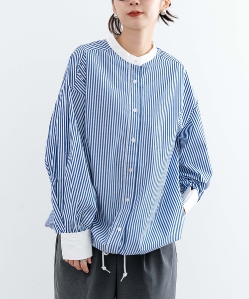 refinedworks（リファインドワークス）の「【refinedworks】 refinedworks人気のサークルブラウス！（シャツ/ブラウス・レディース・ブラック/ブルー/ホワイト・FREE）」の3枚目の写真