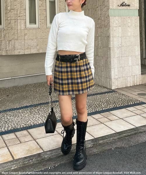 BACK TO THE FIELD（バック トゥー ザ フィールド）の「【MLB】エンボスハイネックニットトップス（ニット/セーター・レディース・レッド/ホワイト/ブラック・FREE）」の16枚目の写真