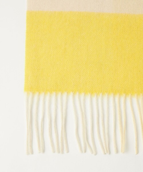 green label relaxing（グリーンレーベルリラクシング）の「ウールチェック ストール / マフラー（マフラー・レディース・ライトグレー/ピンク/ライム/イエロー/パープル・FREE）」の14枚目の写真