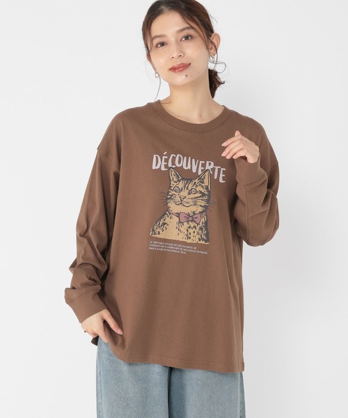 セール】アソートいぬいぬねこねこ長袖Tシャツ（Tシャツ/カットソー