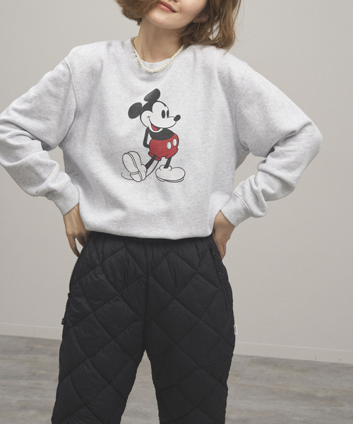 OUTDOOR PRODUCTS（アウトドアプロダクツ）の「GOOD ROCK SPEED Disney / 裏毛スウェットプルオーバー（Tシャツ/カットソー・レディース・ネイビー/チャコールグレー・FREE）」の5枚目の写真