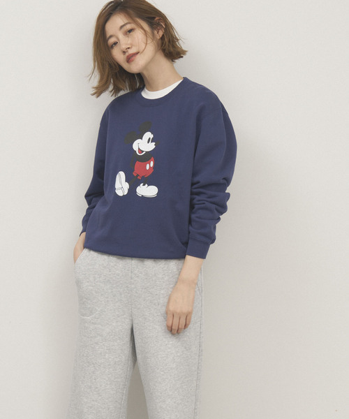 OUTDOOR PRODUCTS（アウトドアプロダクツ）の「GOOD ROCK SPEED Disney / 裏毛スウェットプルオーバー（Tシャツ/カットソー・レディース・ネイビー/チャコールグレー・FREE）」の7枚目の写真