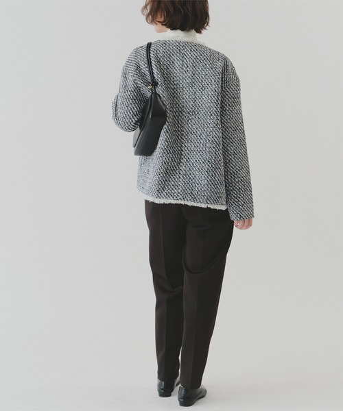 titivate（ティティベイト）の「ノーカラーツイードジャケット（ノーカラージャケット・レディース・グレー/ホワイト系その他/ブラック・L/M/S）」の16枚目の写真