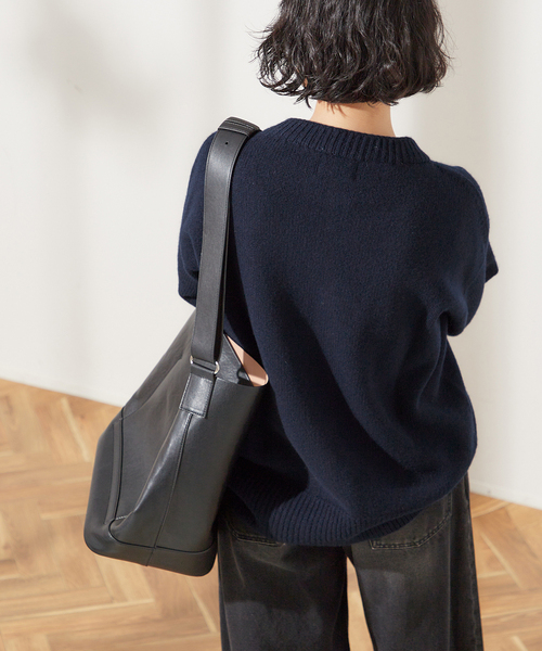 ISLAND TIDES(アイランドタイド)の「別注【ISLAND TIDES/アイランドタイド】ラムズウールC/N(ニット/セーター・レディース・サックスブルー/ネイビー/オレンジ・34)」の13枚目の写真