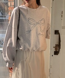新品タグ付 Rosy Monster カットソー スウェット リボン グレー S Y'S LOGO/BLUSH PRINT LONG SLEEVE T(S Grey): Y's｜THE SHOP