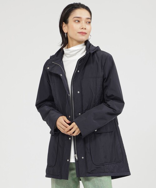 【セール】＊STORY掲載＊【カタログ掲載品】【ウォッシャブル】【吸湿発熱】【消臭】ストレッチタフタキルティングコート（ブルゾン）｜EVEX by KRIZIA（エヴェックスバイクリツィア）