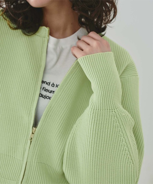 Wジップペプラムニットカーディガン（カーディガン/ボレロ）｜titivate