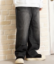 【Laufer】オーバーダイ ダブルニー デニム ペインターパンツ【セットアップ可能】/ Overdyed Double Knee Denim Painter Pants
