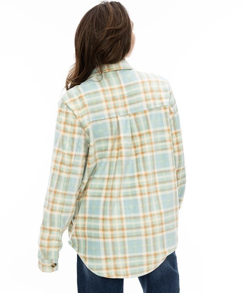 BILLABONG(ビラボン)の「BILLABONG レディース FORGE FLEECE 0 長袖シャツ/ビラボン総柄フリース長袖シャツ(シャツ/ブラウス・レディース・ライトブルー/ブラック/ネイビー/ブルー・MEDIUM)」の8枚目の写真