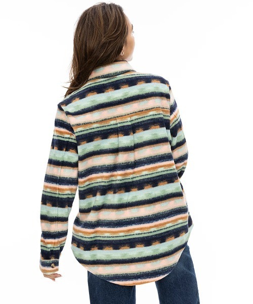 BILLABONG(ビラボン)の「BILLABONG レディース FORGE FLEECE 0 長袖シャツ/ビラボン総柄フリース長袖シャツ(シャツ/ブラウス・レディース・ライトブルー/ブラック/ネイビー/ブルー・MEDIUM)」の16枚目の写真