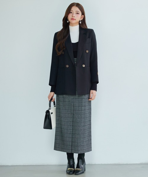 DRESS PLUS（ドレスプラス）の「スーツ レディース ジャケット カジュアルスーツ（テーラードジャケット・レディース・ブラック/ブラウン/アイボリー・M/L/XL/S）」の5枚目の写真