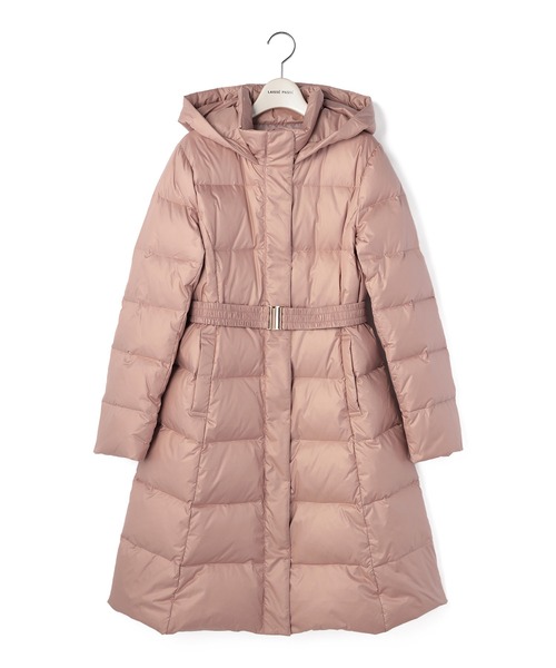 LAISSE PASSE（レッセパッセ）の「ウエストマークロングダウンコート（ダウンジャケット/コート・レディース・ブラック/ピンクベージュ・SMALL/MEDIUM）」の10枚目の写真