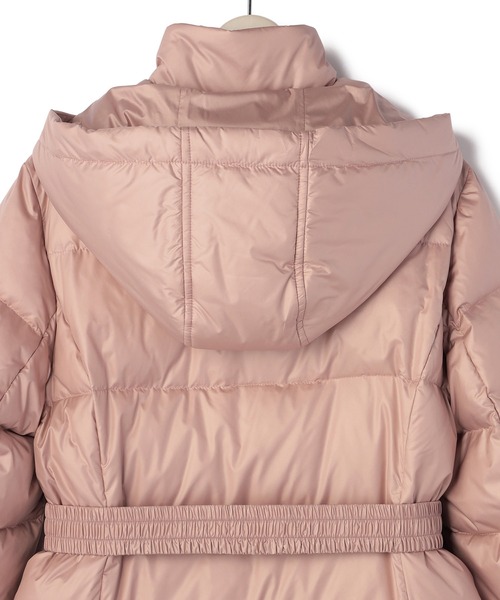 LAISSE PASSE（レッセパッセ）の「ウエストマークロングダウンコート（ダウンジャケット/コート・レディース・ブラック/ピンクベージュ・SMALL/MEDIUM）」の18枚目の写真