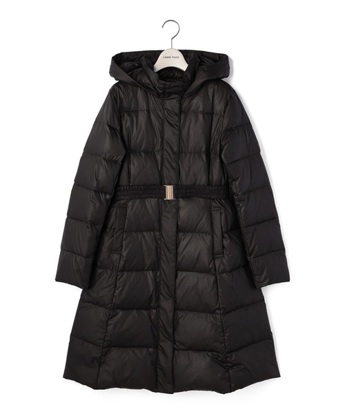 LAISSE PASSE（レッセパッセ）の「ウエストマークロングダウンコート（ダウンジャケット/コート・レディース・ブラック/ピンクベージュ・SMALL/MEDIUM）」の20枚目の写真