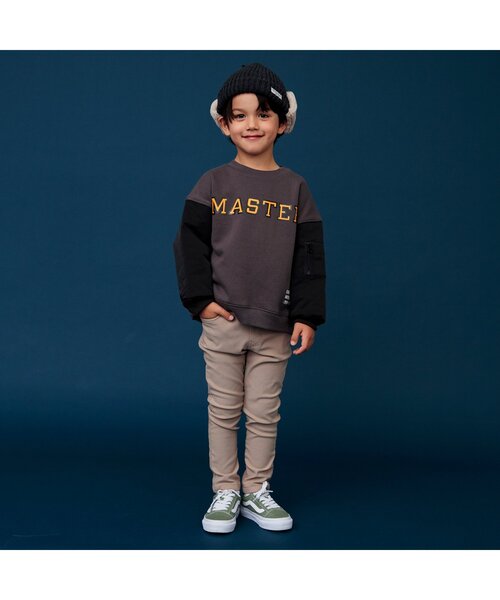 BREEZE（ブリーズ）の「耳付ニット帽（ニットキャップ/ビーニー・キッズ・ブルー/ベージュ/チャコール・50/54/58）」の8枚目の写真