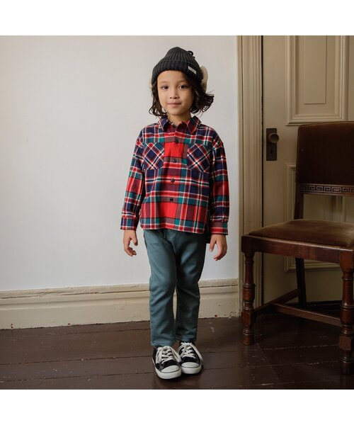 BREEZE（ブリーズ）の「耳付ニット帽（ニットキャップ/ビーニー・キッズ・ブルー/ベージュ/チャコール・50/54/58）」の9枚目の写真