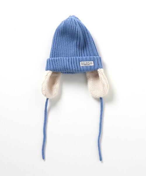BREEZE（ブリーズ）の「耳付ニット帽（ニットキャップ/ビーニー・キッズ・ブルー/ベージュ/チャコール・50/54/58）」の17枚目の写真