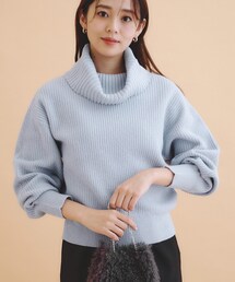 ラメモール　オフタートルネックニット ラメモール オフタートルネックニット（12-77KI12-204