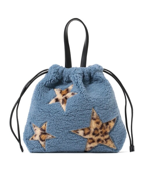 Ray BEAMS（レイビームス）の「【別注】CONTROL FREAK / ★ファー バッグ（トートバッグ・レディース・グレー/ブラック/サックスブルー・ONE SIZE）」の3枚目の写真