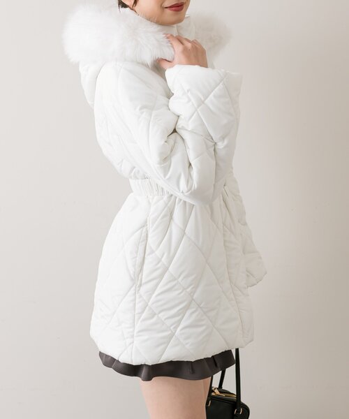 OLIVE des OLIVE（オリーブデオリーブ）の「【完売カラー再販開始！】ベルト付きキルトコート（その他アウター・レディース・オフホワイト/モカ/ブラック・FREE）」の15枚目の写真