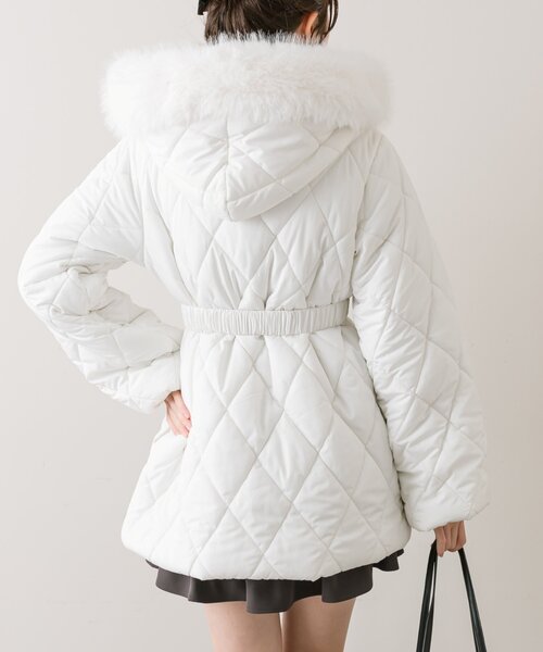 OLIVE des OLIVE（オリーブデオリーブ）の「【完売カラー再販開始！】ベルト付きキルトコート（その他アウター・レディース・オフホワイト/モカ/ブラック・FREE）」の16枚目の写真