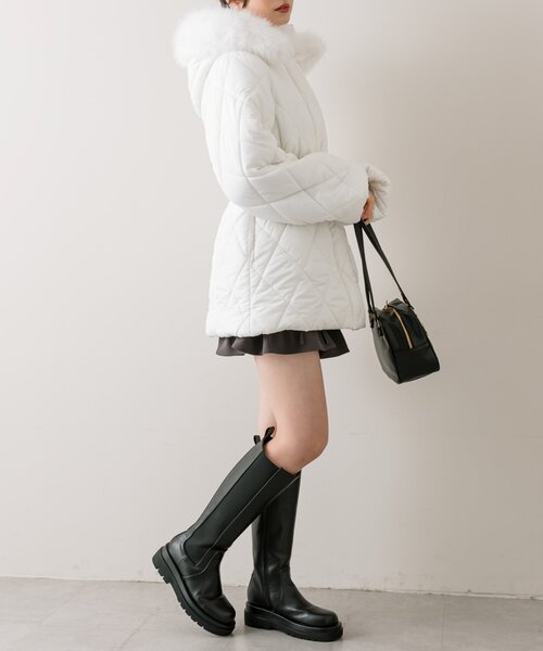 OLIVE des OLIVE（オリーブデオリーブ）の「【完売カラー再販開始！】ベルト付きキルトコート（その他アウター・レディース・オフホワイト/モカ/ブラック・FREE）」の19枚目の写真