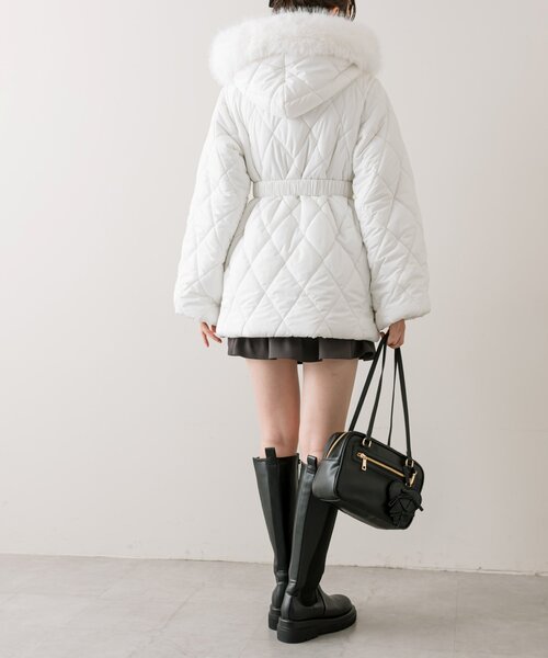 OLIVE des OLIVE（オリーブデオリーブ）の「【完売カラー再販開始！】ベルト付きキルトコート（その他アウター・レディース・オフホワイト/モカ/ブラック・FREE）」の20枚目の写真