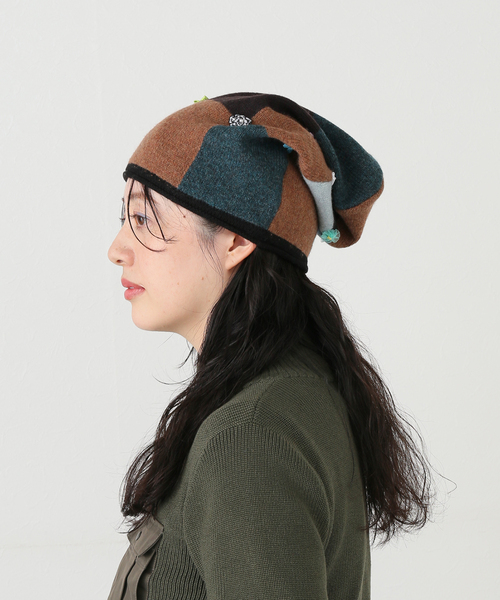 YanYan ビーニー ニット帽 CITYSHOP（シティーショップ）の「YANYAN CHECKED EXTRALONG