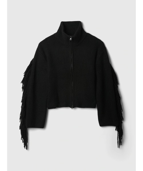 セール】フリンジ ジップアップ カーディガン（カーディガン/ボレロ
