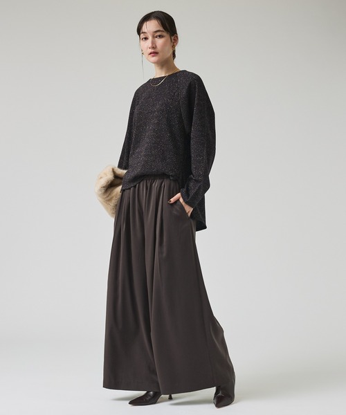 セール】【大人のスウェット】ラメスウェットプルオーバー/秋服/冬服