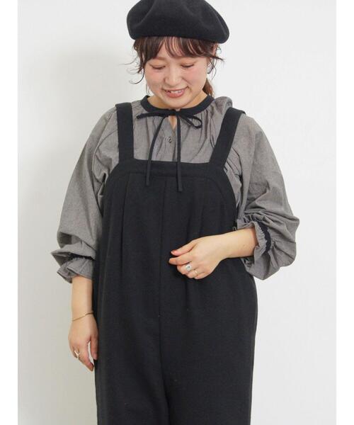 Samansa Mos2（サマンサ モスモス）の「柄アソートクレリック前後2WAYブラウス（シャツ/ブラウス・レディース・ブラック/ベージュ/オフホワイト/ブルー・F）」の12枚目の写真