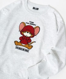 Tom and Jerry/トムとジェリー オーバーサイズ キャラクターサガラ刺繍  スウェットトレーナー レディース メンズ