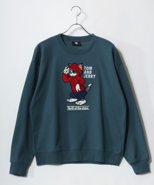 トレーナー スウェット TOM＆JERRY/トムとジェリー/FACE/スウェット/映画/キャラクター レディース キャラチョイ トレーナー スウェット TOM＆JERRY/トムとジェリー