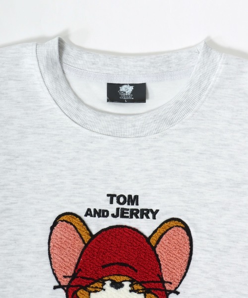 (トムとジェリー) Tom and Jerry オフィシャル商品 レディース Angry Mouse トレーナー 長袖 トップス BI1954 (ヘザーグ REAL STYLE（ファッション） Tシャツ レディース 長袖 薄手 トム