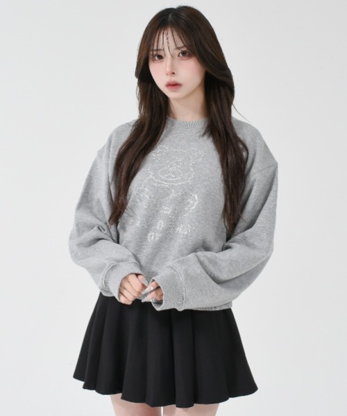 ★OY★STONE DOLLY CROPPED CREWNECK - BLACK★正規品/直送料込 OY/オーワイ』 STONE DOLLY CROPPED CREWNECK/ストーン