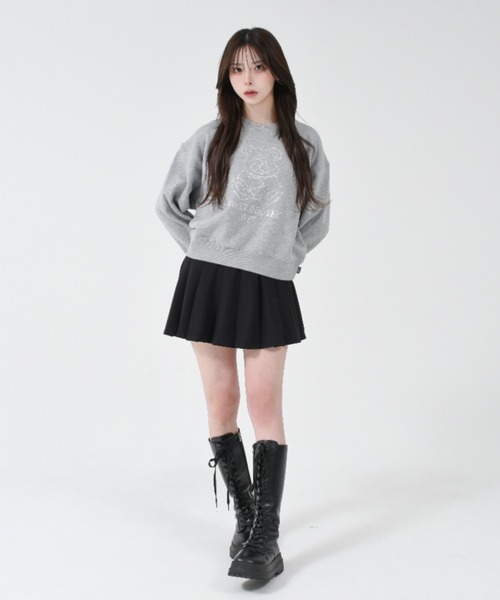 OY(オーワイ)の「『OY/オーワイ』 STONE DOLLY CROPPED CREWNECK/ストーンオードリークロップドクルーネック(スウェット・レディース・ブラック/グレー・FREE)」の11枚目の写真